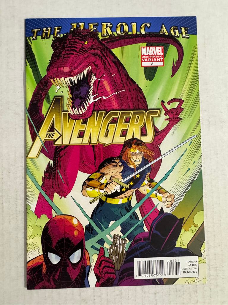 AVENGERS #3 vol 4 VF/NM 2nd Print Variant