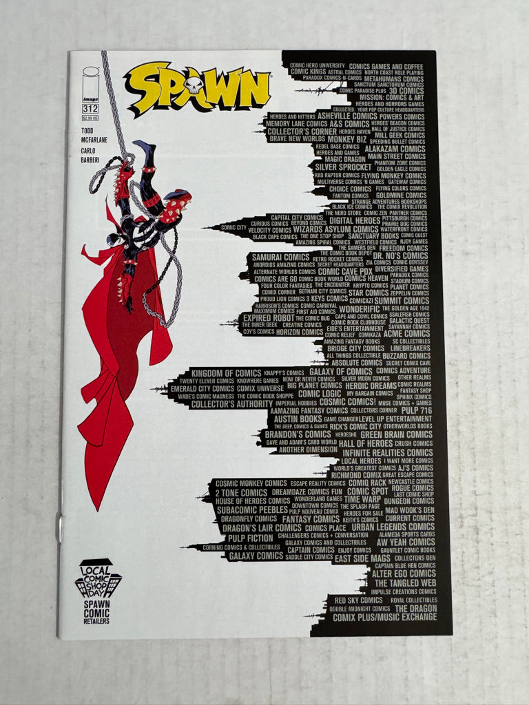 SPAWN #312 NM LCSD Skyline Variant