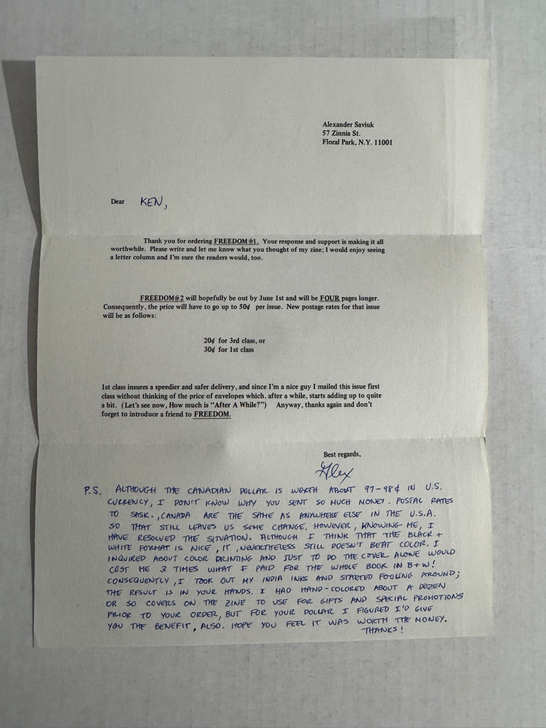 ALEX SAVIUK PRESENTS: FREEDOM NM Recolored w/ Personalized & SIGNED Letter