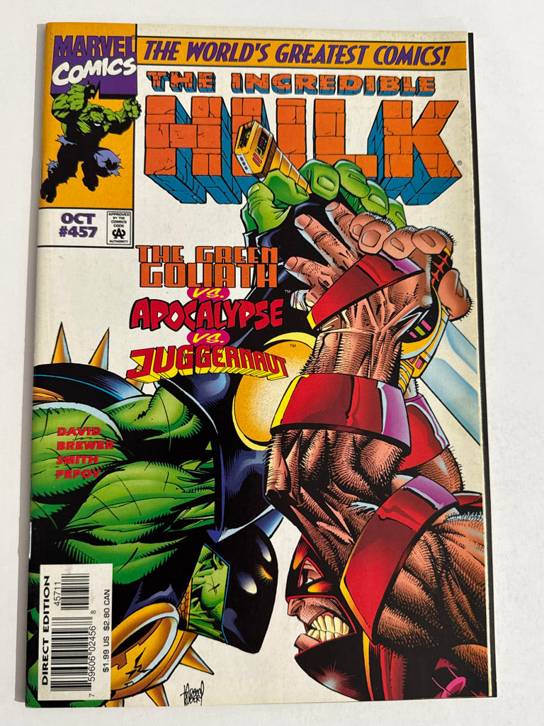 INCREDIBLE HULK #457 VF/NM Adam Kubert Cover