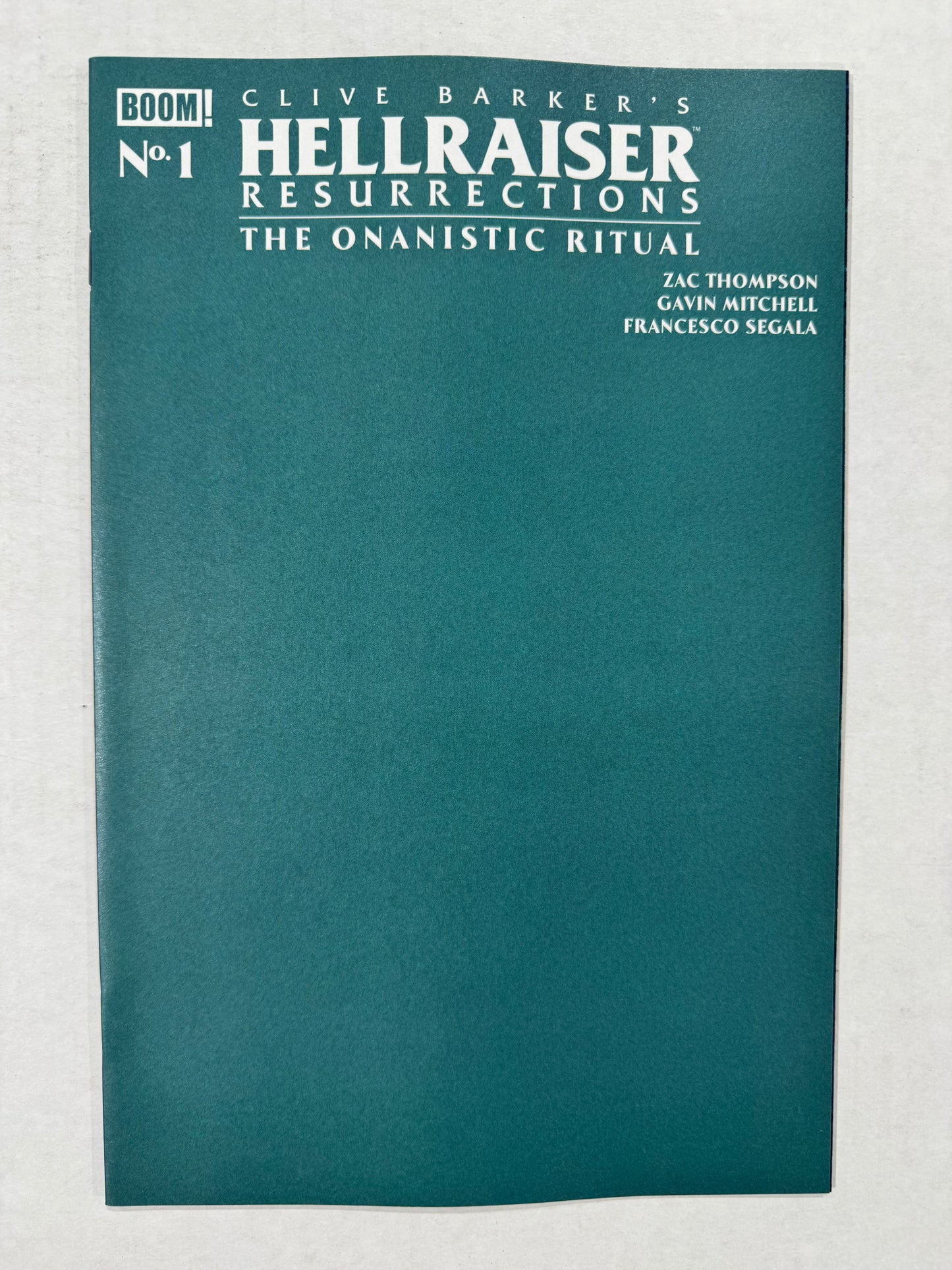 HELLRAISER: RESURRECTIONS - THE ONANISTIC RITUAL #1 NM Cover C Green Blank Variant