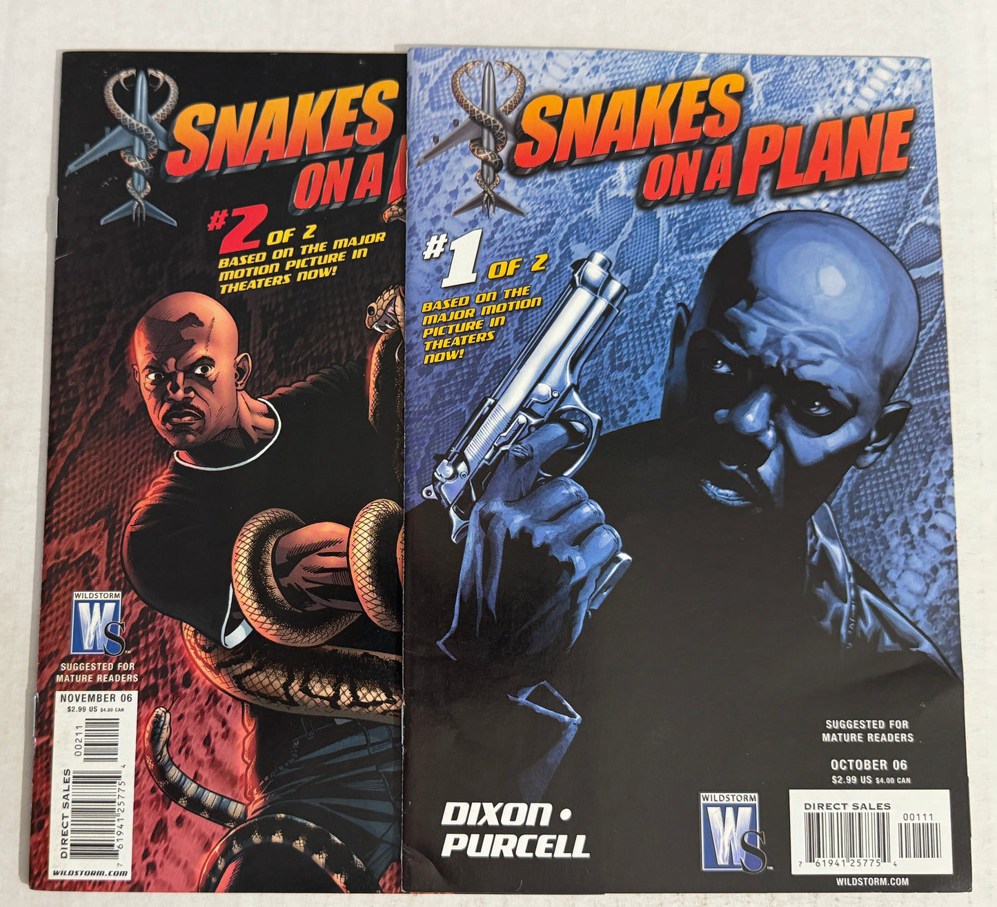 SNAKES ON A PLANE #1-2 VF SET