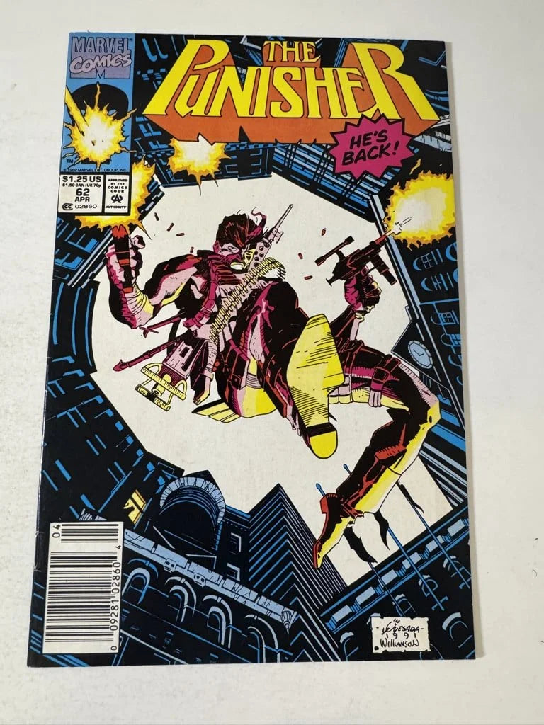 PUNISHER #62 Vol 2 VF Joe Quesada Cover NEWSSTAND
