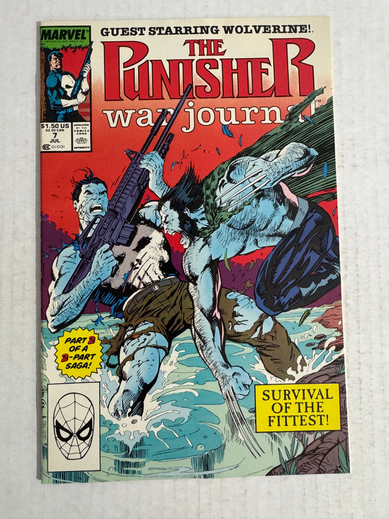 PUNISHER WAR JOURNAL #7 VF/NM Jim Lee Cover