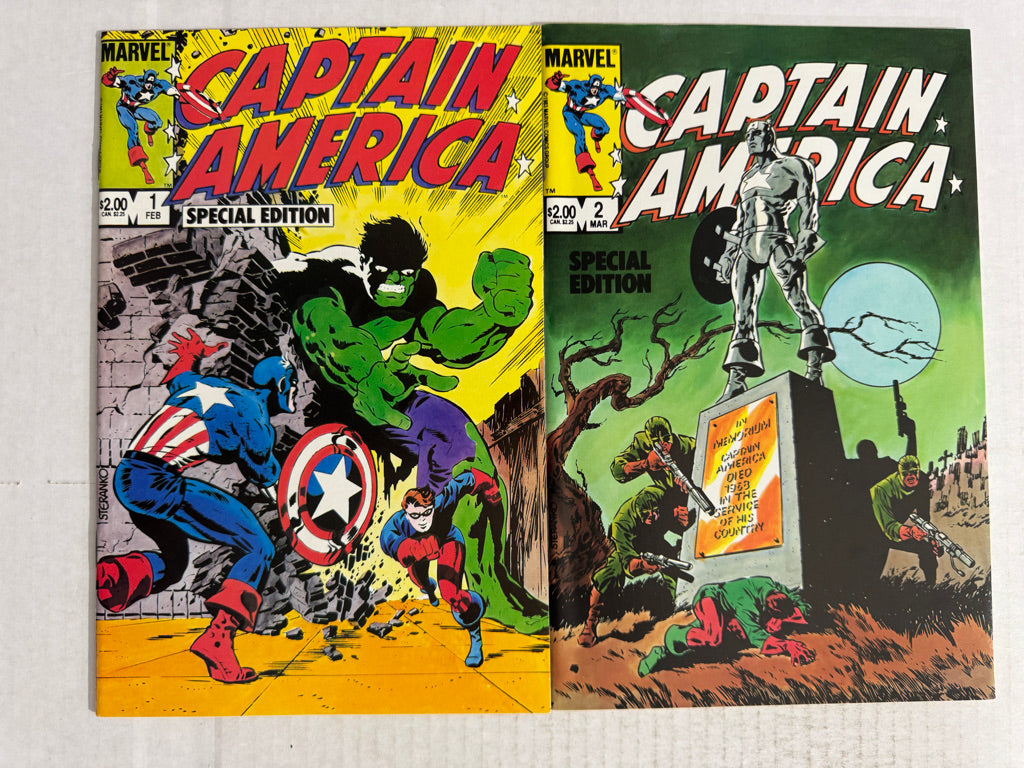 CAPTAIN AMERICA SPECIAL EDITION #1-2 NM Steranko Covers SET