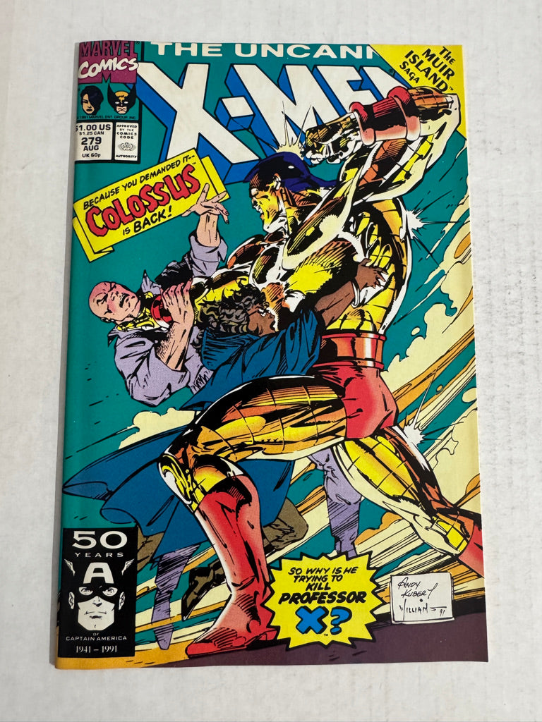 UNCANNY X-MEN #279 NM Andy Kubert Cover