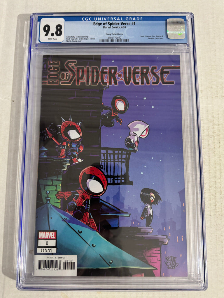 EDGE OF SPIDER-VERSE #1 9.8 CGC Skottie Young Variant