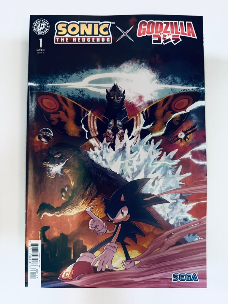 SONIC THE HEDGEHOG X GODZILLA #1 NM 1:50 Miles Arq Variant