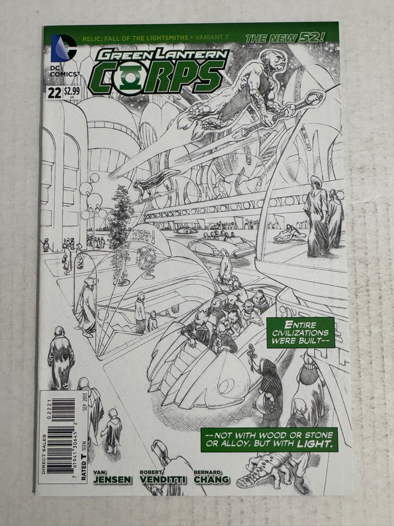 GREEN LANTERN CORPS #22 Vol 3 NM 1:25 Sketch Variant