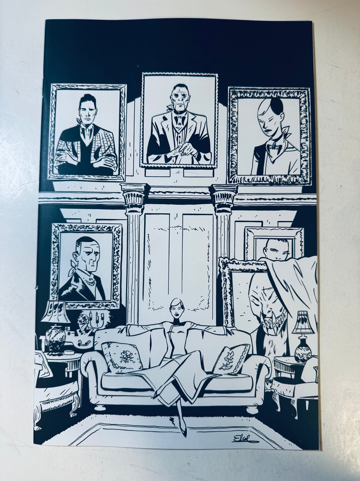 FALL OF THE HOUSE OF SLAUGHTER #1 NM Cover D 1:10 Elsa Charretier Black & White Virgin Variant