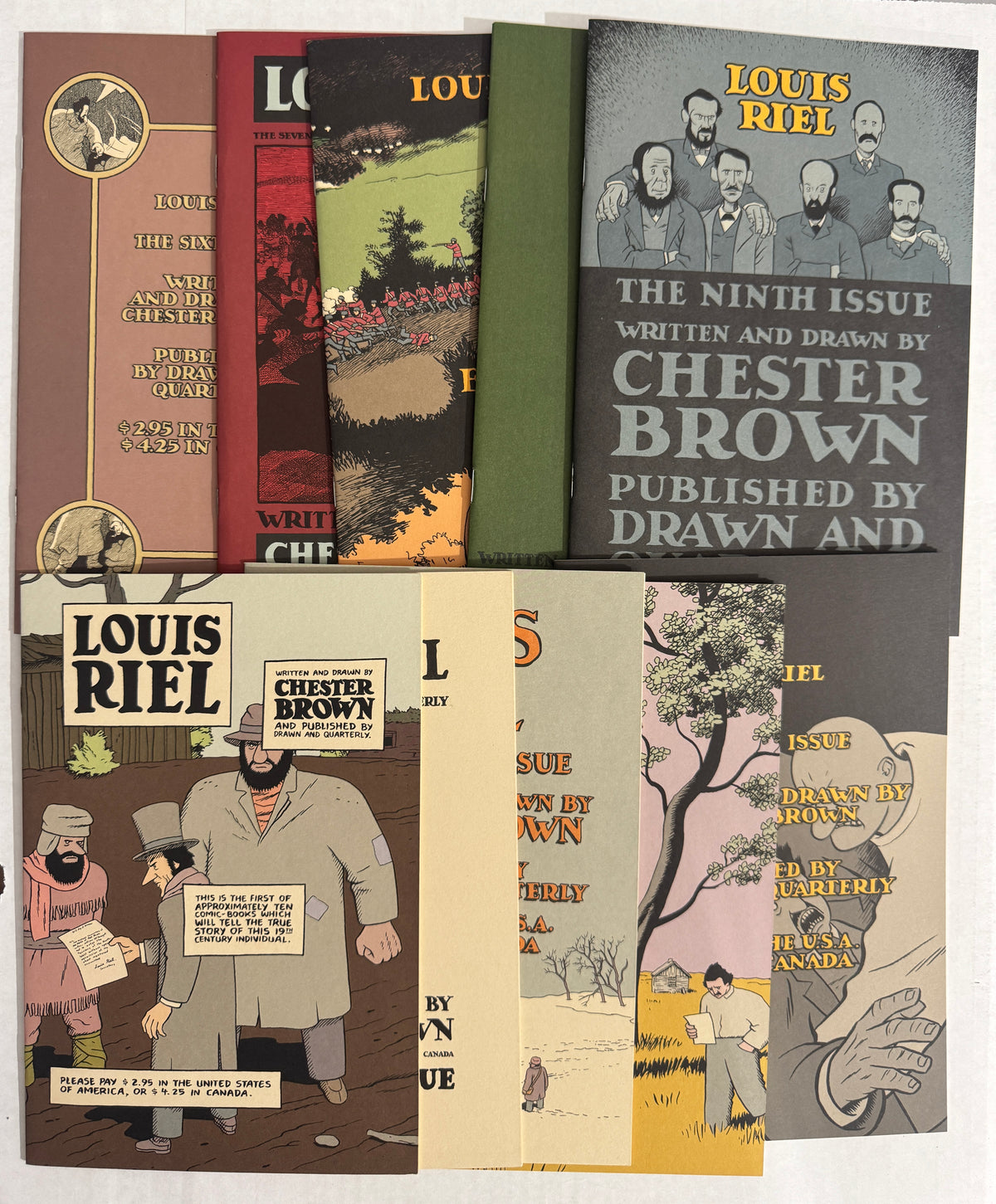 LOUIS RIEL #1-10 NM SET Chester Brown Covers