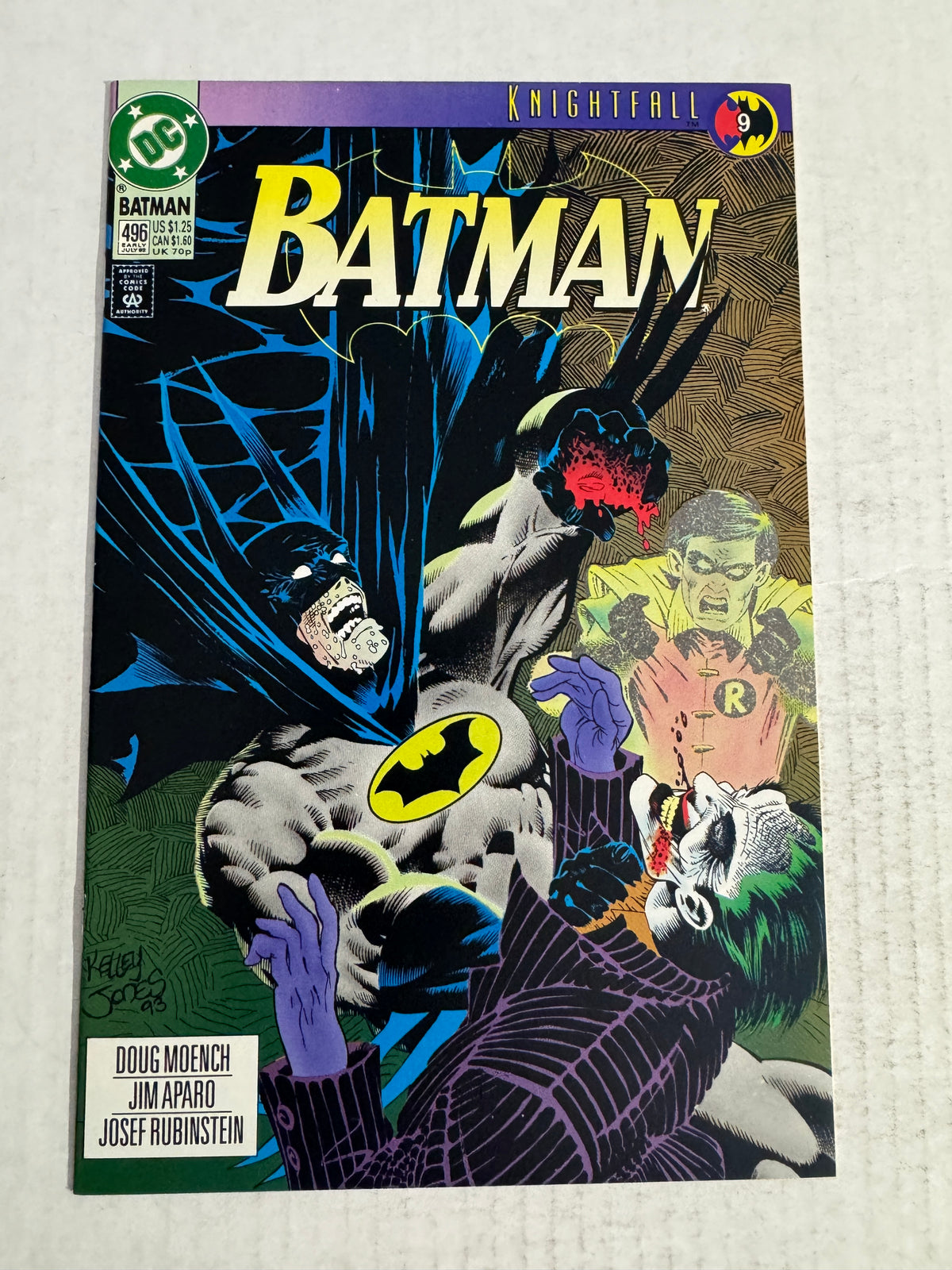 BATMAN #496 NM Kelley Jones Cover