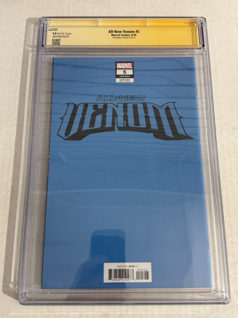ALL-NEW VENOM #5 CGC SS 9.8 Jonathan Tyler Christopher Exclusive D Variant SIGNED