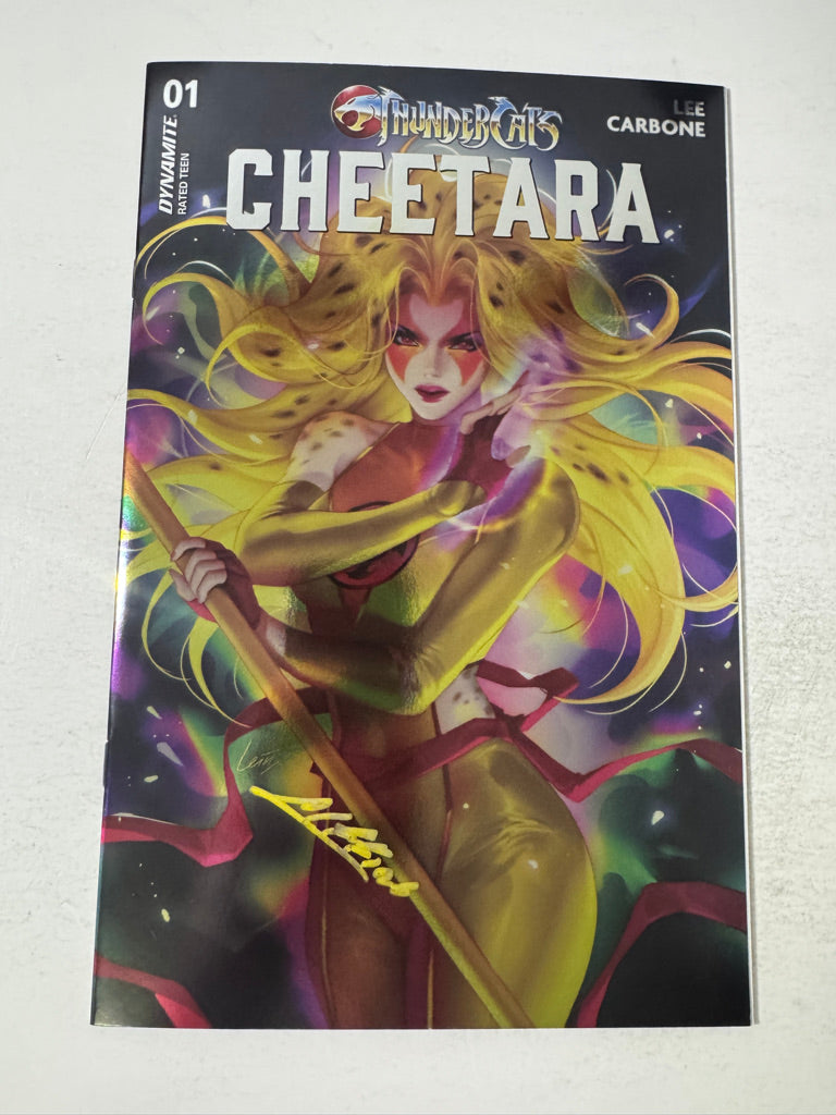 THUNDERCATS CHEETARA #1 NM Leirix Foil Variant SIGNED by Soo Lee