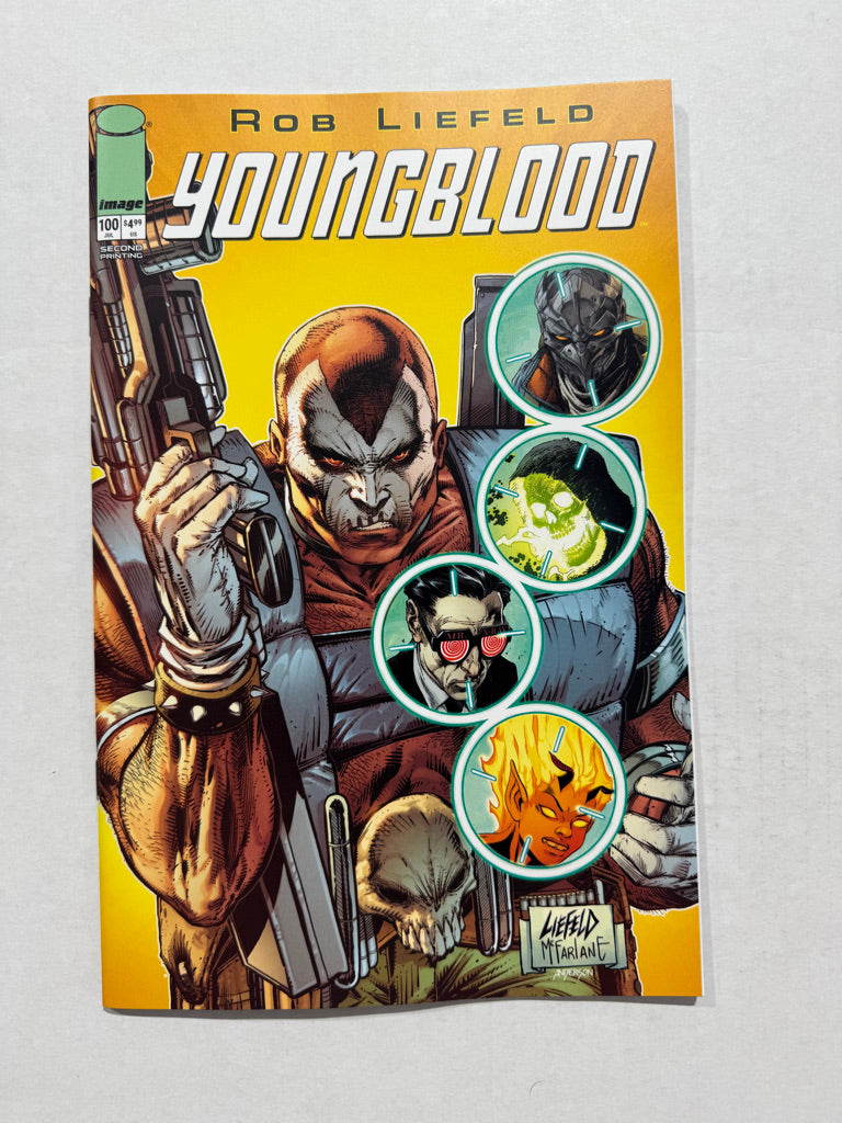 YOUNGBLOOD #100 NM 2nd Print Liefeld McFarlane Ghost Machine Variant