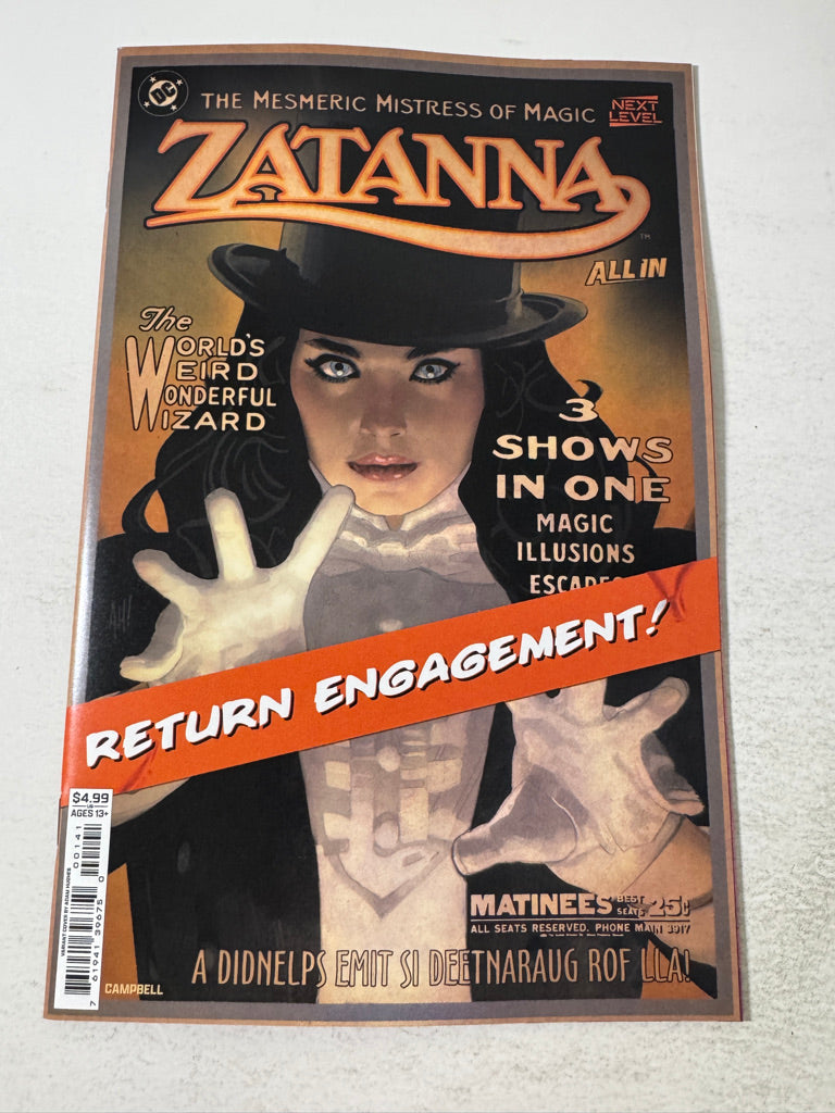 ZATANNA #1 Vol 4 NM Adam Hughes Variant