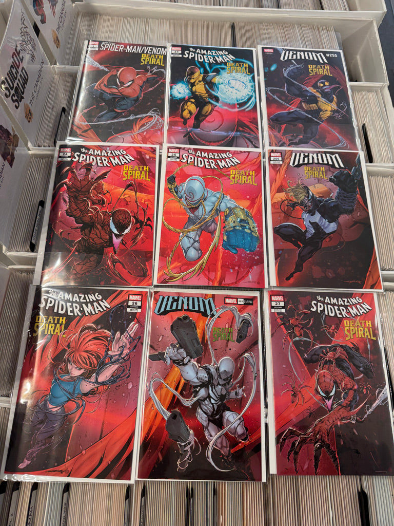 AMAZING SPIDER-MAN / Venom Death Spiral 9 Part Connecting Coello Variant Set 1ST APPEARANCE