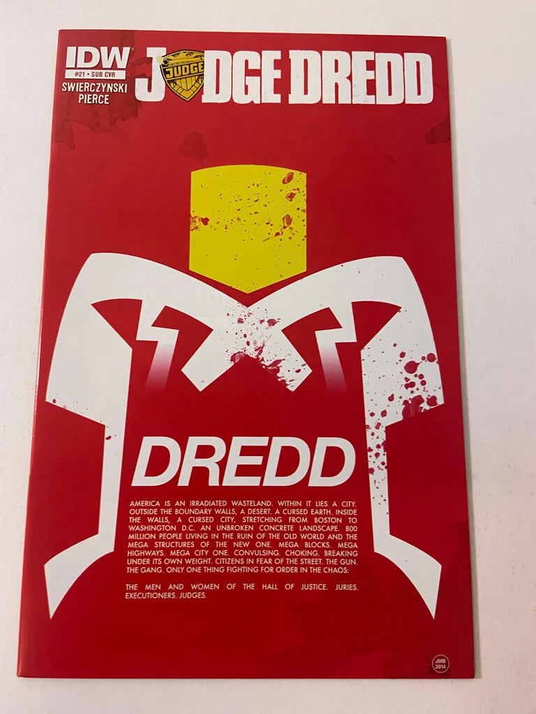 JUDGE DREDD #21 VF/NM Juan Doe SUB Variant (IDW)
