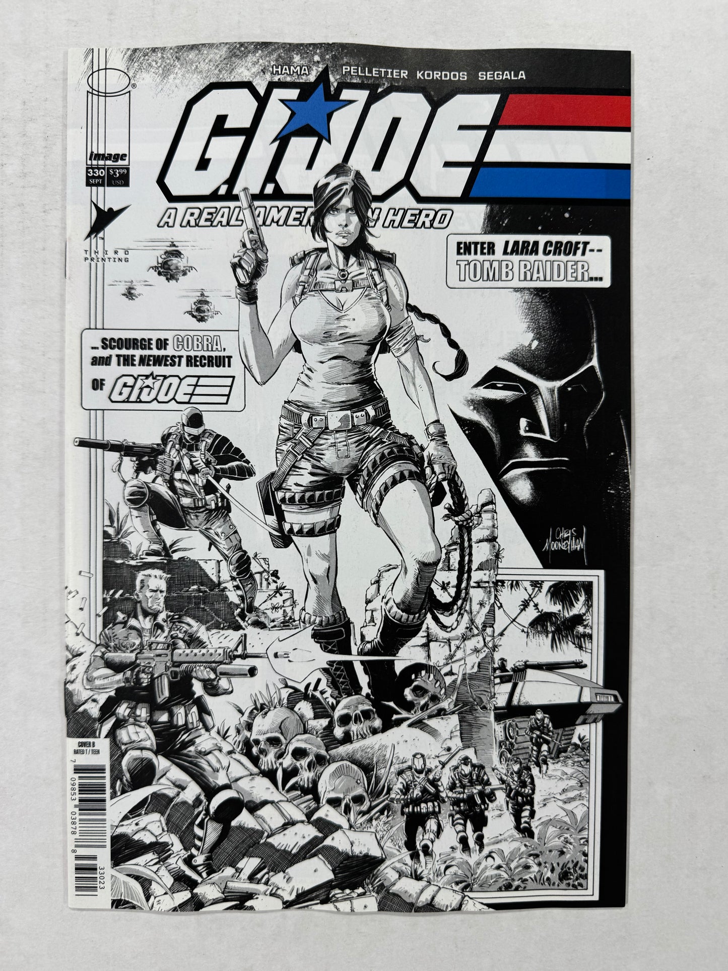 GI JOE: A REAL AMERICAN HERO #330 NM 3rd Printing Chris Mooneyham Black & White Variant