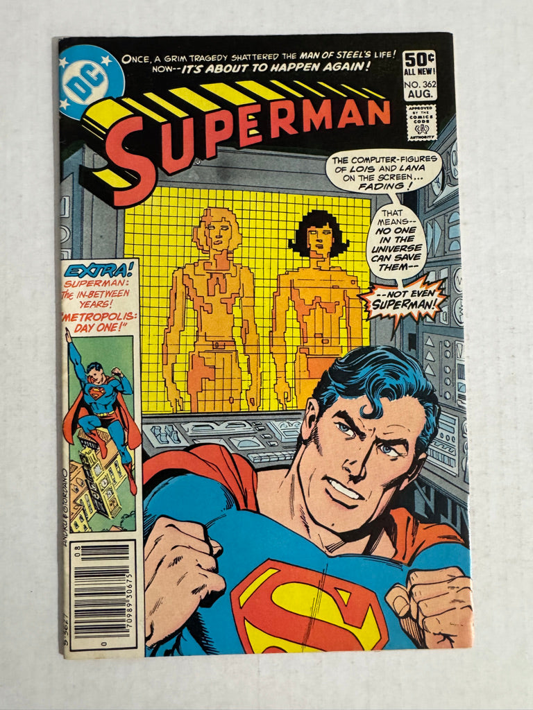 SUPERMAN #362 VG+ NEWSSTAND