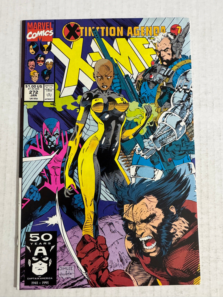 UNCANNY X-MEN #272 NM- Jim Lee Cover