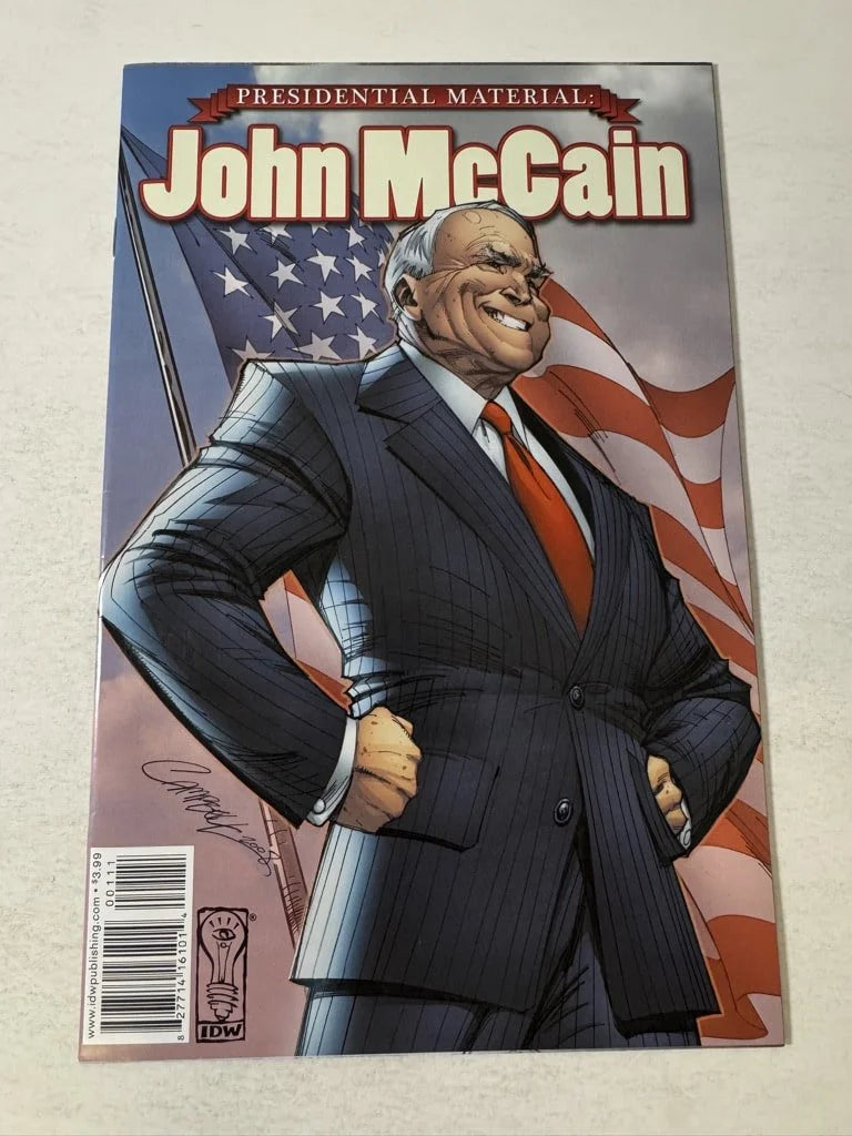 PRESIDENTIAL MATERIAL JOHN McCAIN NM- J Scott Campbell Cover
