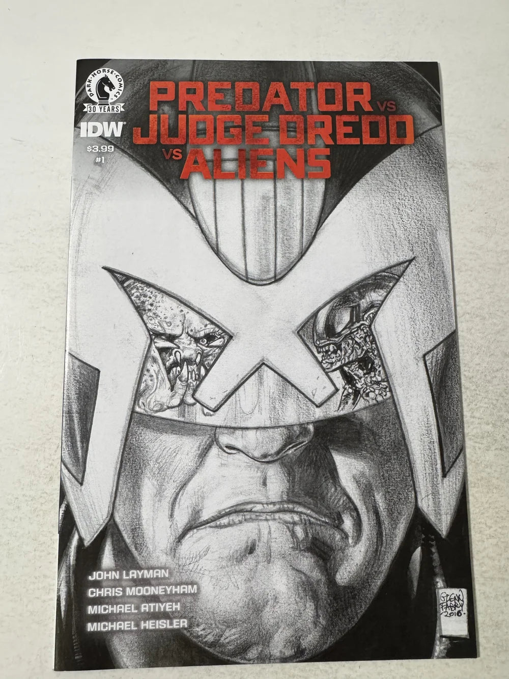 PREDATOR VS JUDGE DREDD VS ALIENS #1 NM Glenn Fabry Sketch Variant