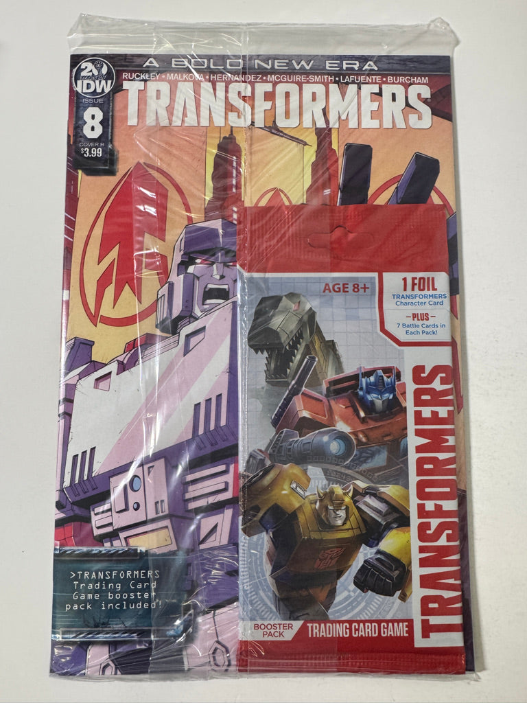TRANSFORMERS #8 NM B Variant Sealed with Card pack