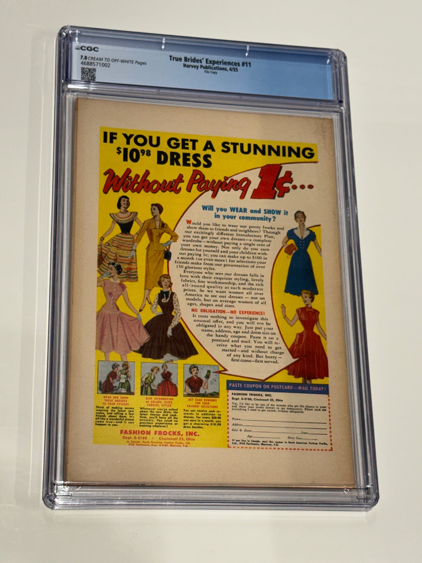 TRUE BRIDE'S EXPERIENCES #11 CGC 7.0