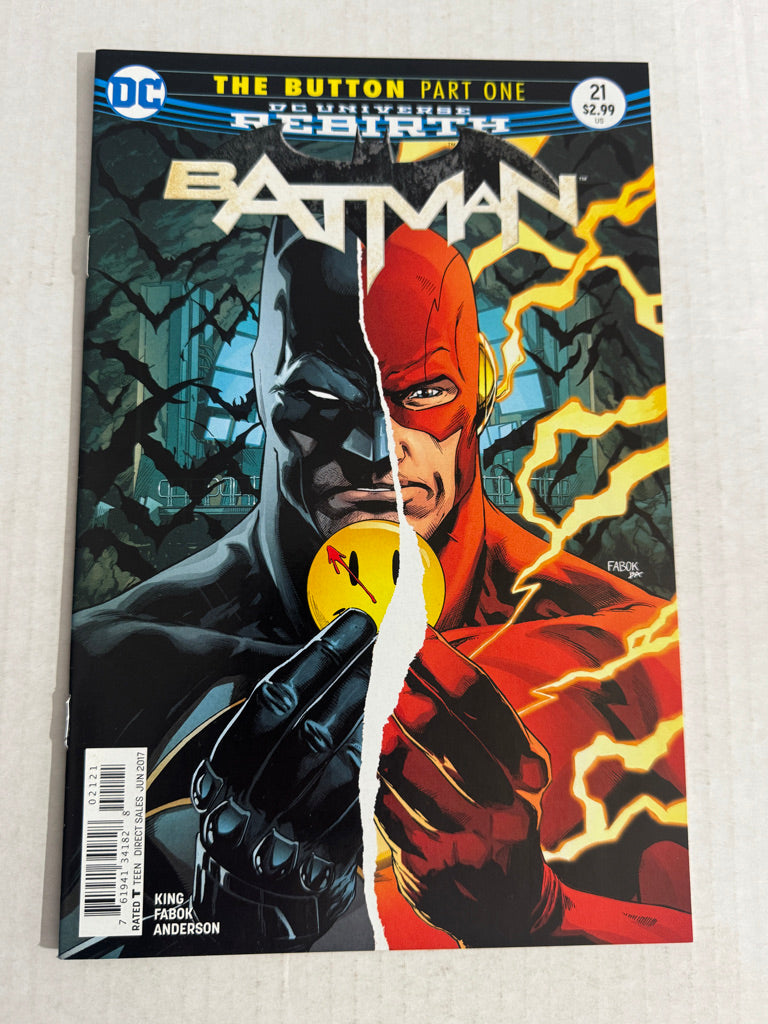 BATMAN #21 Vol 3 NM- Standard Jason Fabok Cover