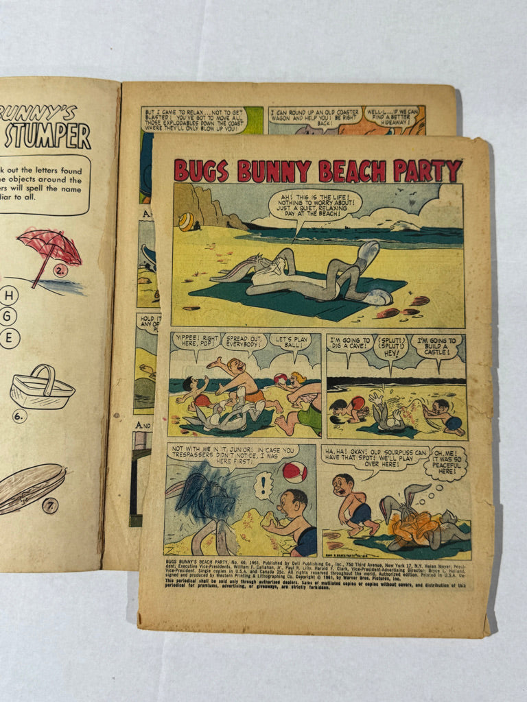 DELL-GIANT BUGS BUNNY BEACH PARTY #46 VG-