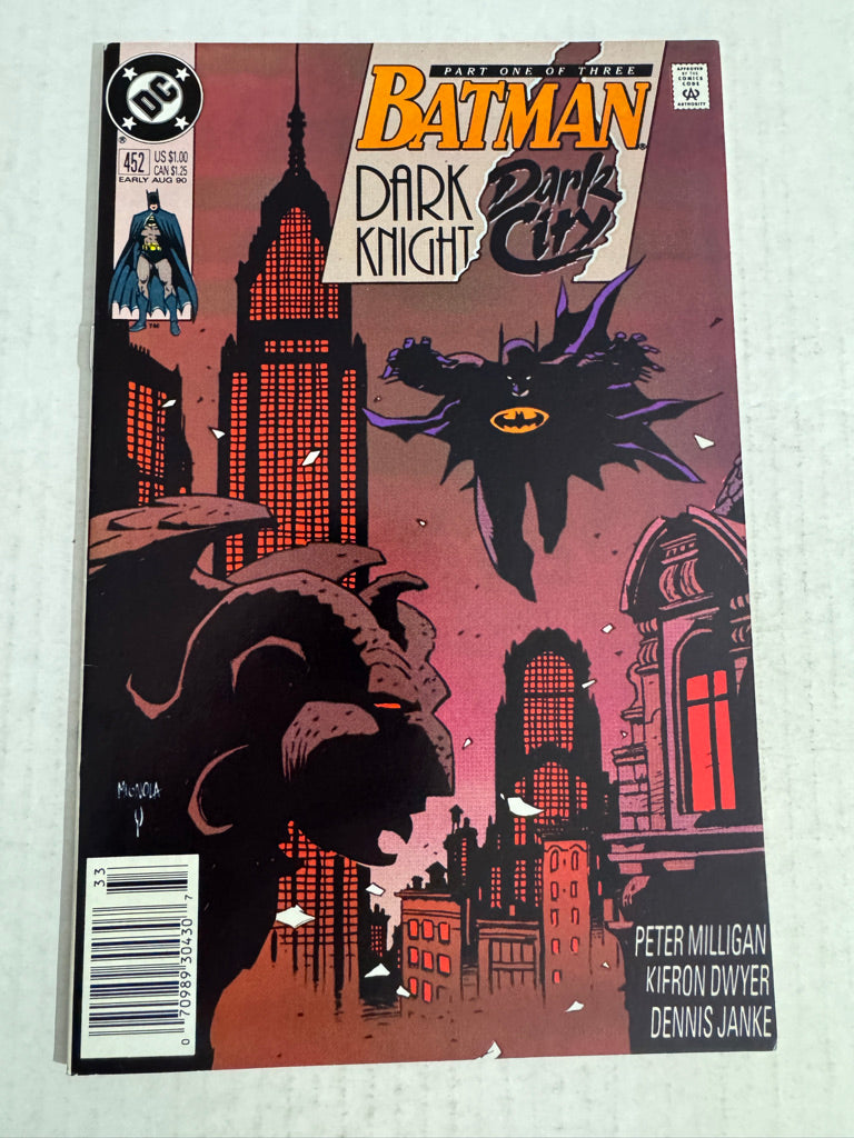 BATMAN #452 NM- Mike Mignola Cover NEWSSTAND