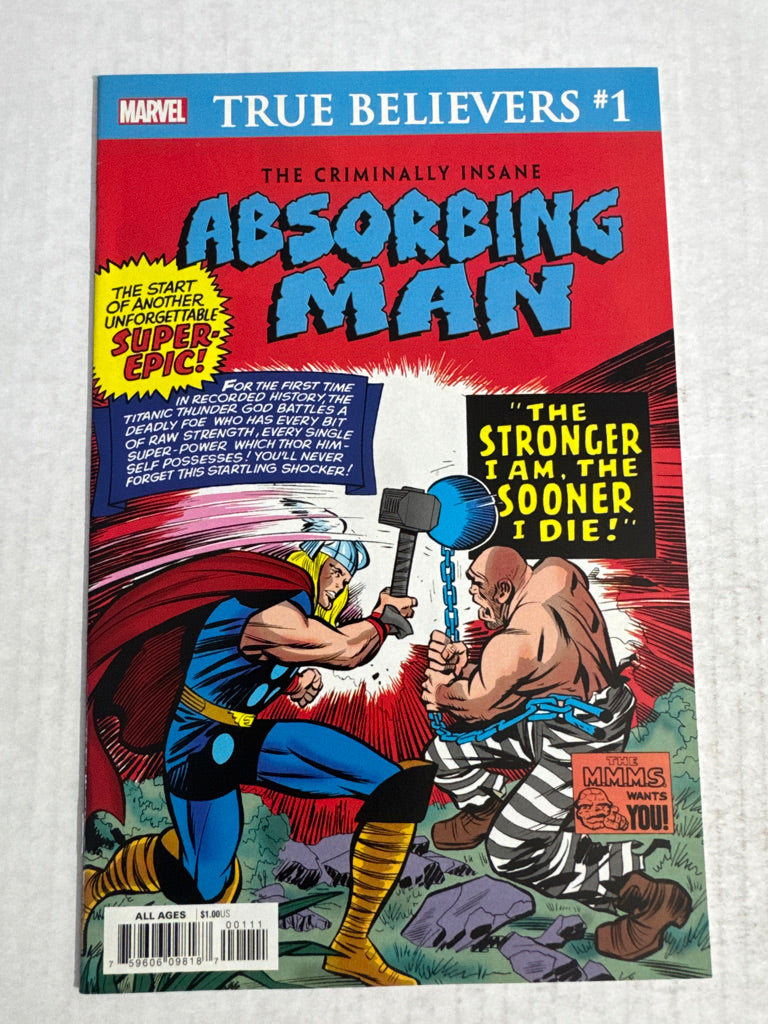 JOURNEY INTO MYSTERY #114 NM True Believers Absorbing Man Variant