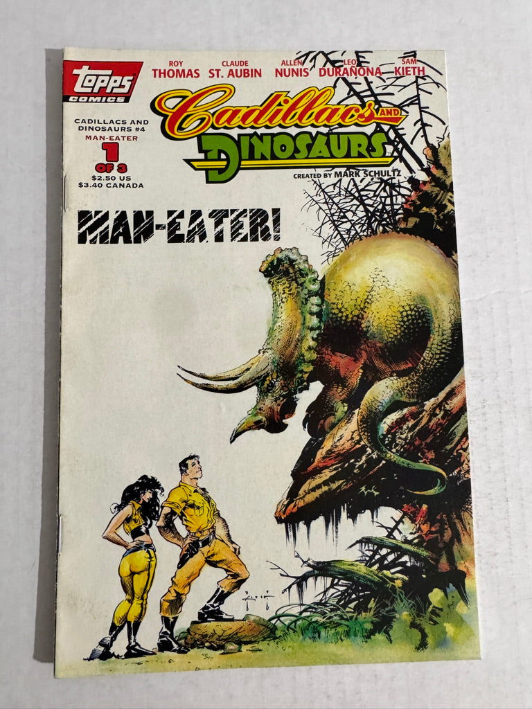 CADILLACS AND DINOSAURS Man-Eater #1 VF/NM Sam Kieth Cover
