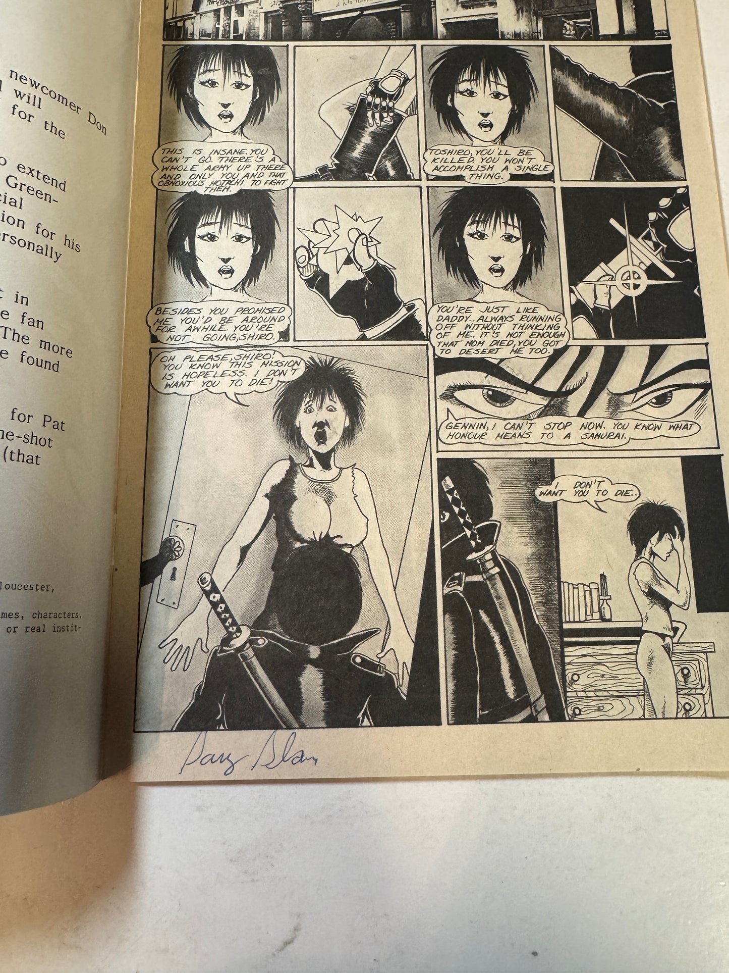 SAMURAI #12 VF SIGNED by BARRY BLAIR