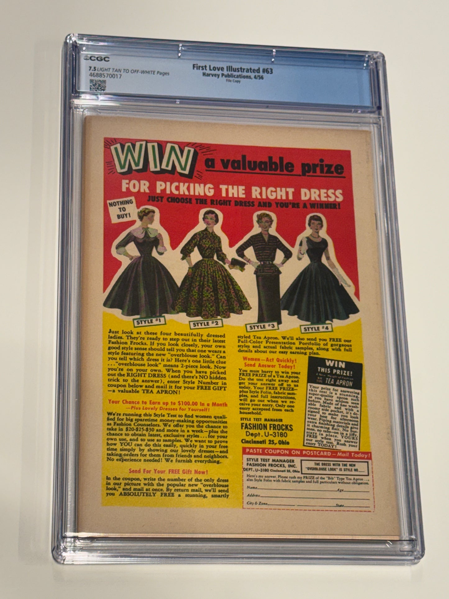 FIRST LOVE ILLUSTRATED #63 CGC 7.5
