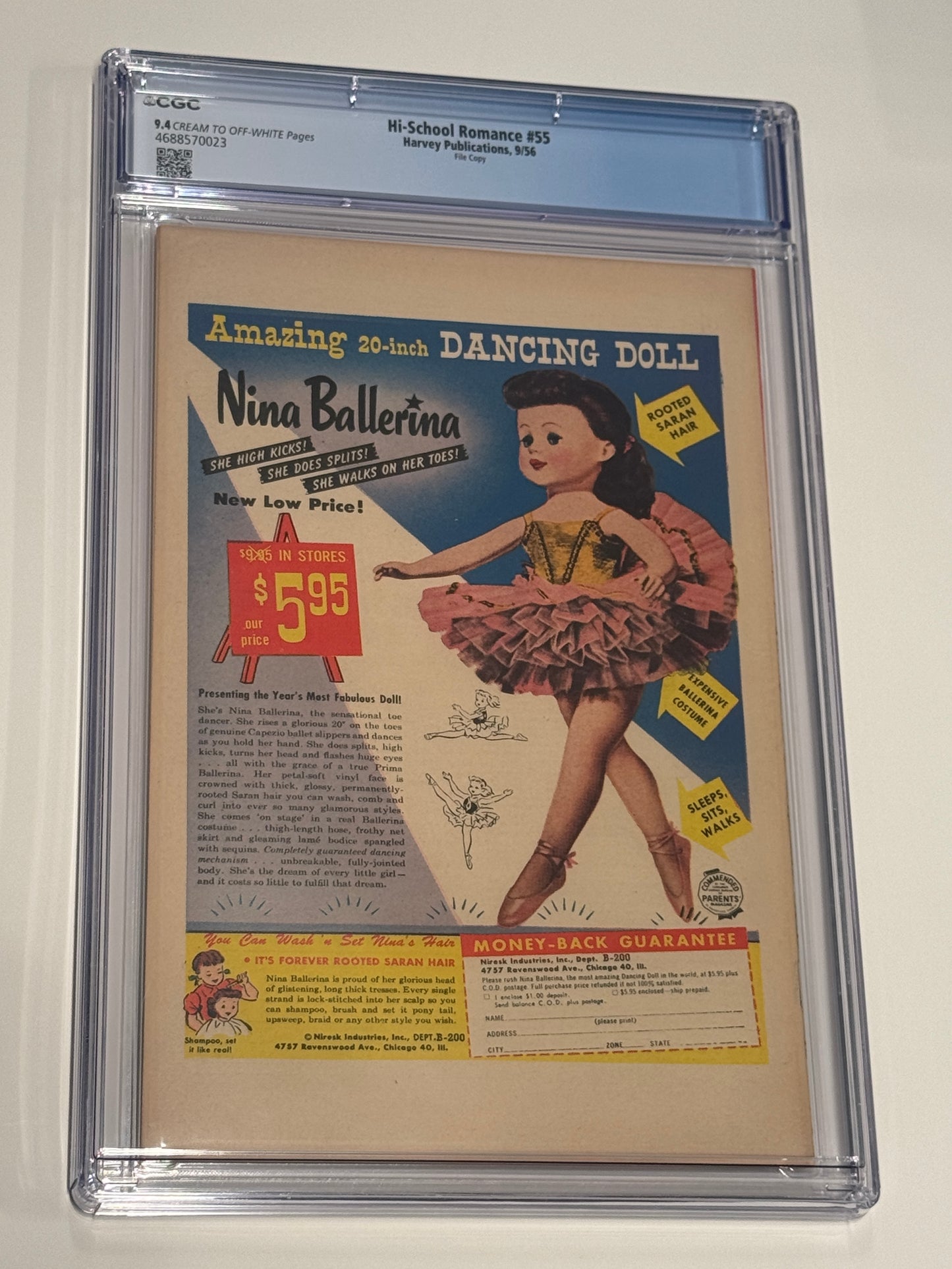 HI-SCHOOL ROMANCE #55 CGC 9.4 Jack Kirby Cover