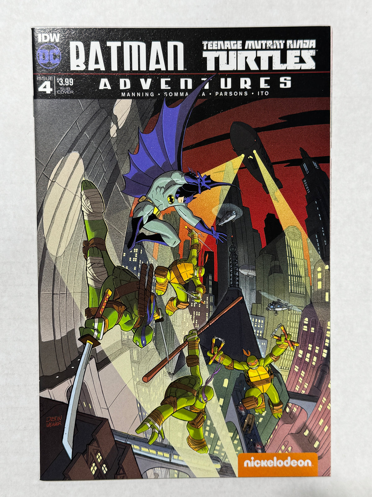 BATMAN TEENAGE MUTANT NINJA TURTLES ADVETURES #4 NM Dustin Weaver SUB Variant
