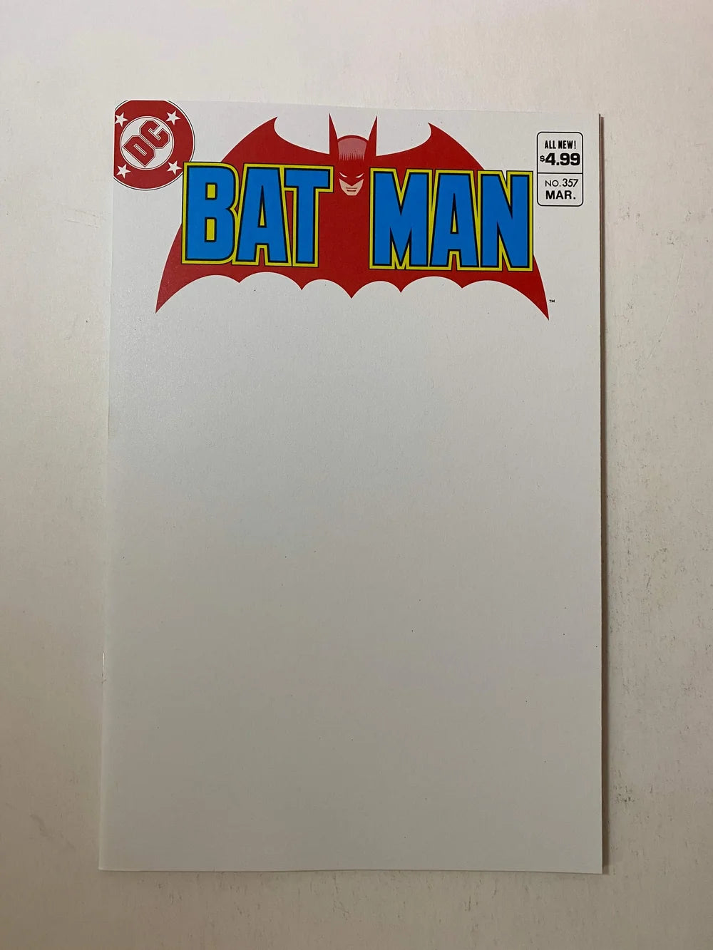 BATMAN #357 NM Facsimile Blank Variant