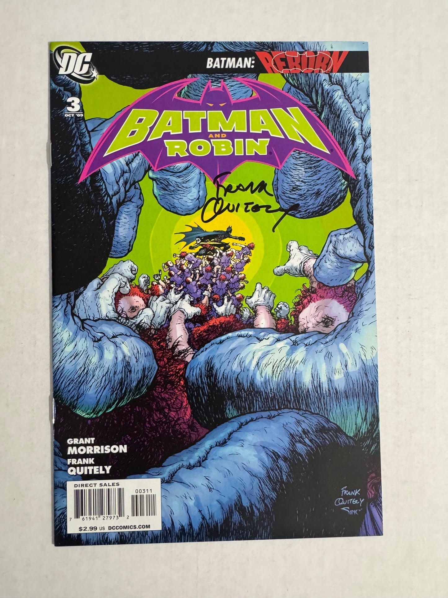 BATMAN & ROBIN #3 NM Frank Quitely Cover SIGNED