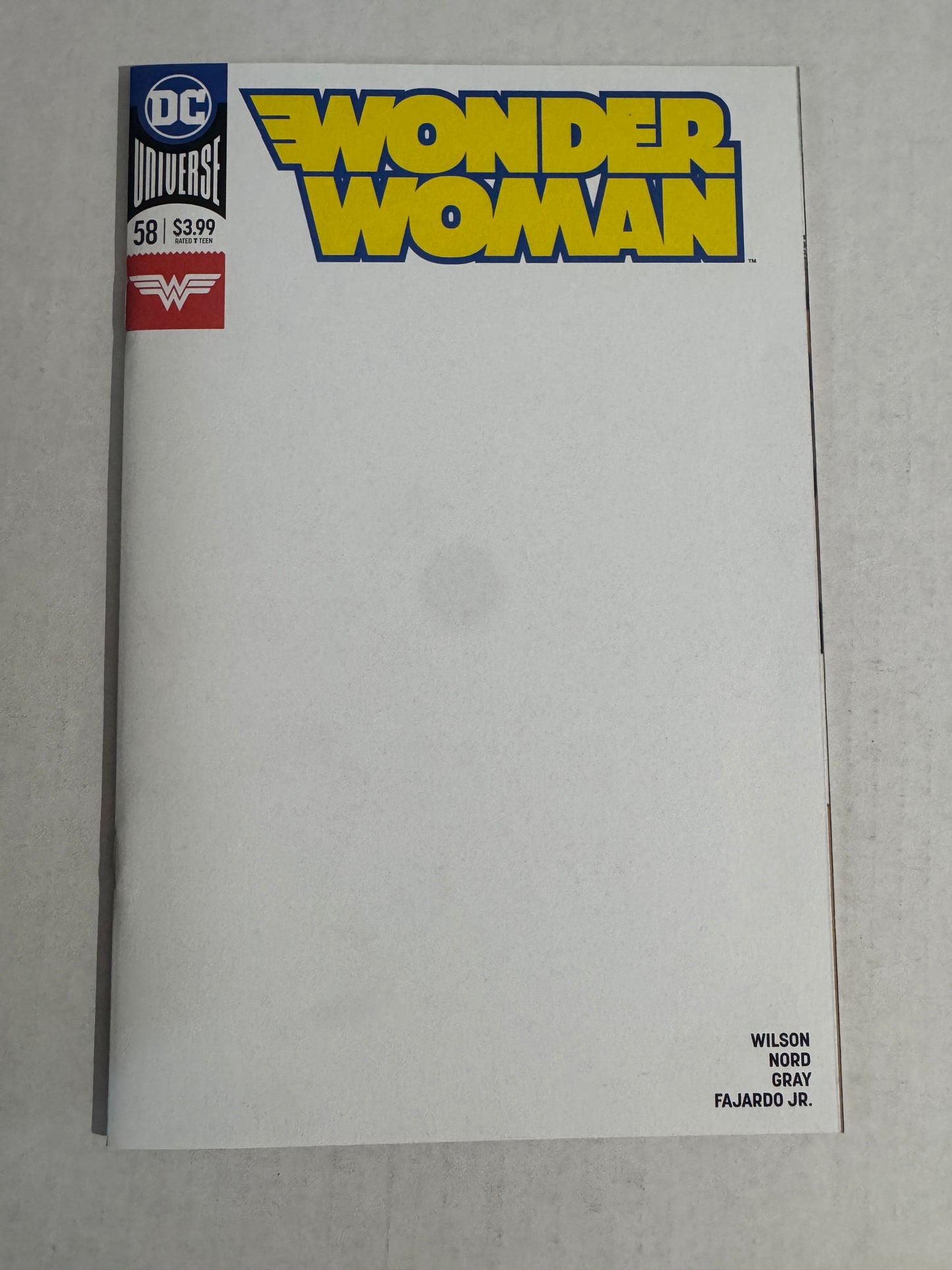 WONDER WOMAN #58 Vol 5 NM Blank Variant