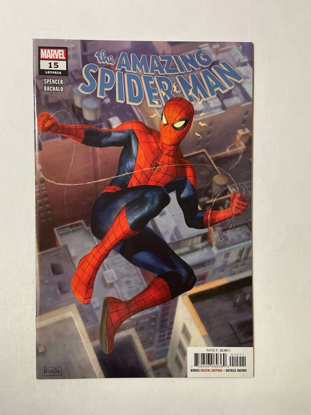 AMAZING SPIDER-MAN #15 Vol 5 NM Paulo Rivera Cover
