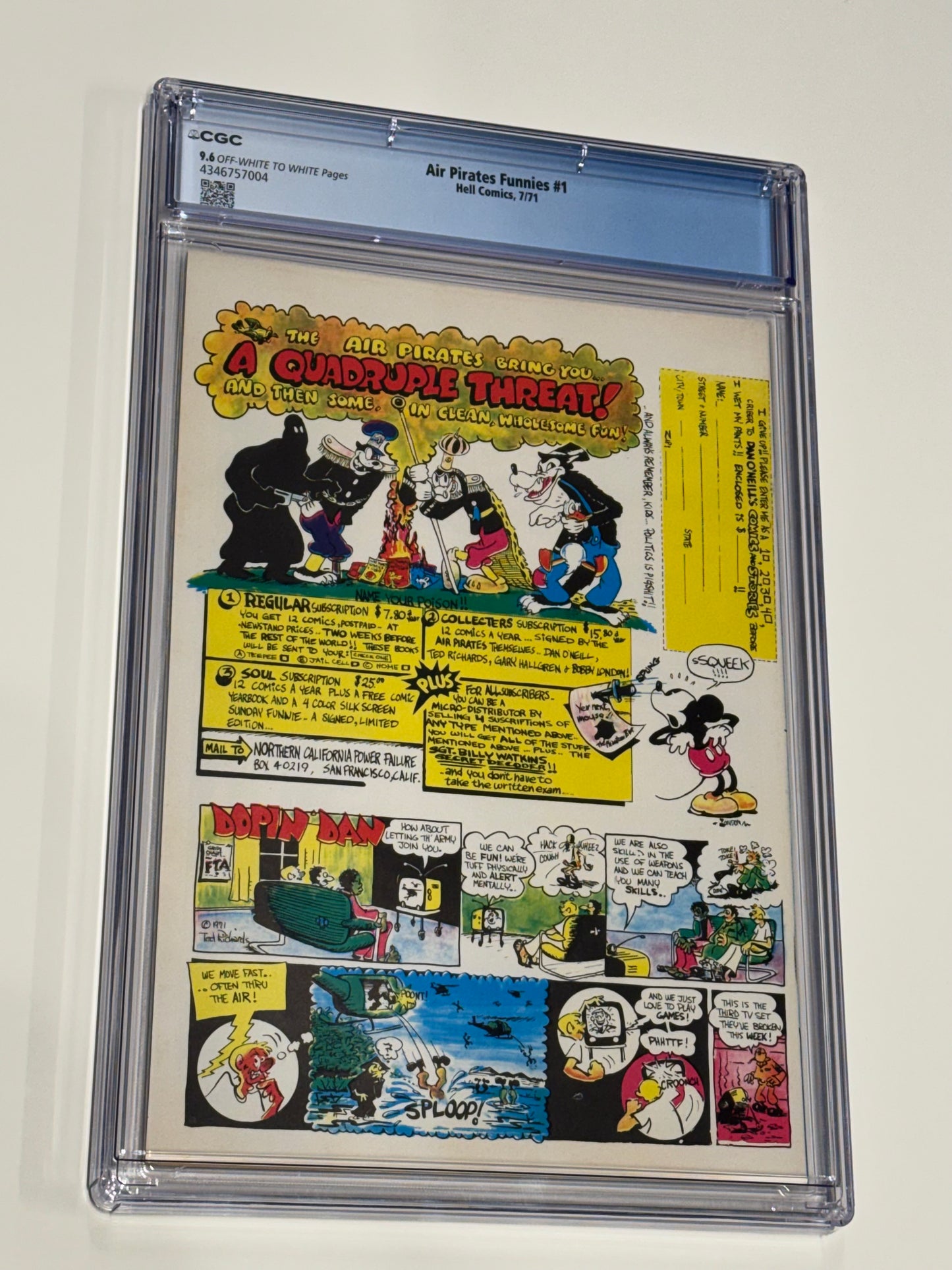 AIR PIRATE FUNNIES #1 CGC 9.6