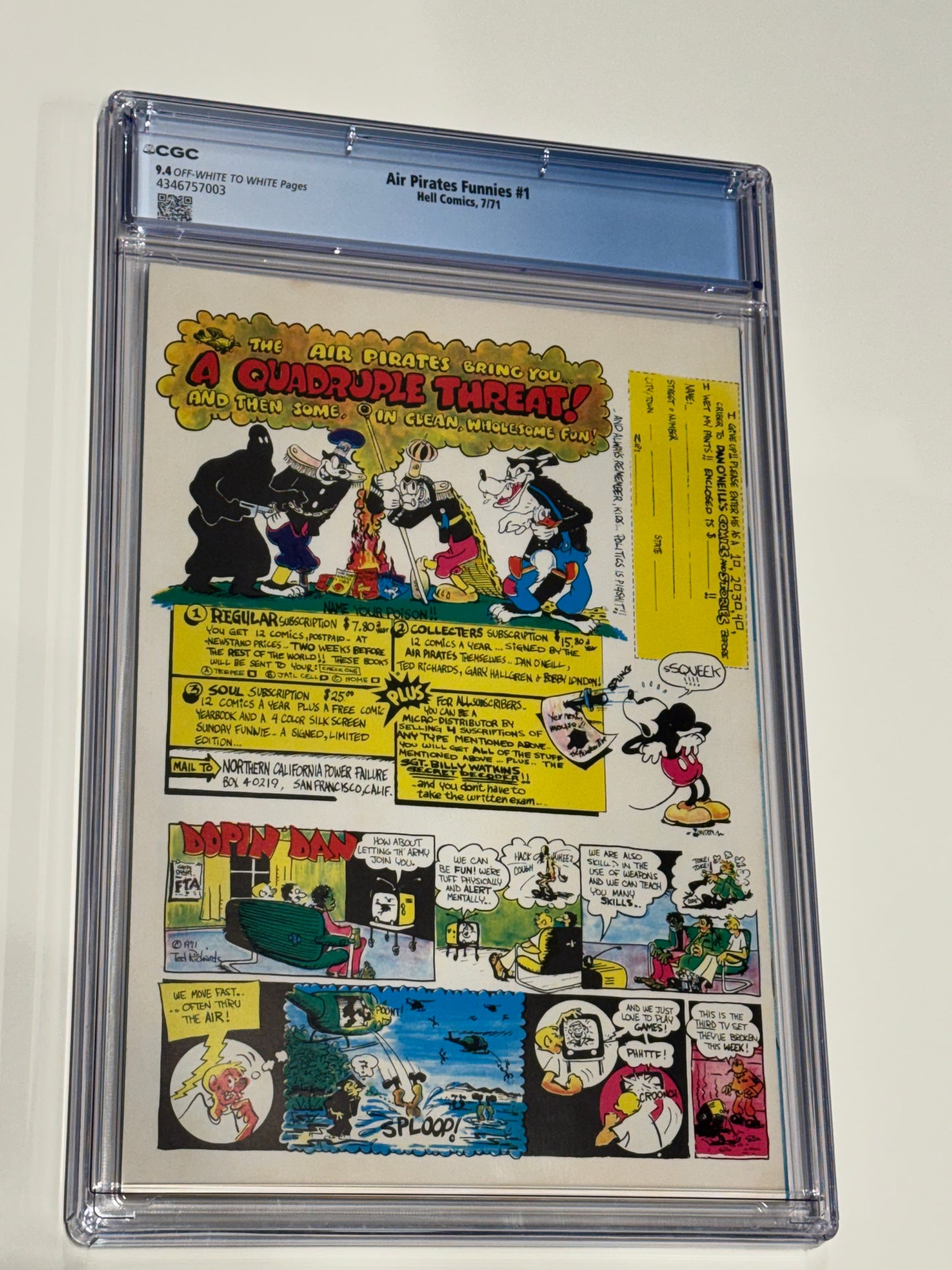 AIR PIRATE FUNNIES #1 CGC 9.4