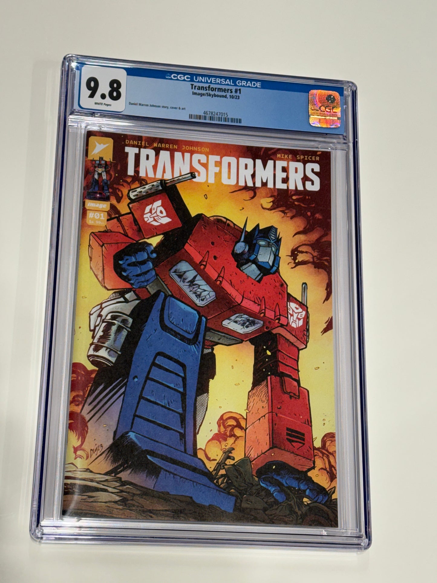 TRANSFORMERS #1 CGC 9.8 Daniel Warren Johnson A Cover