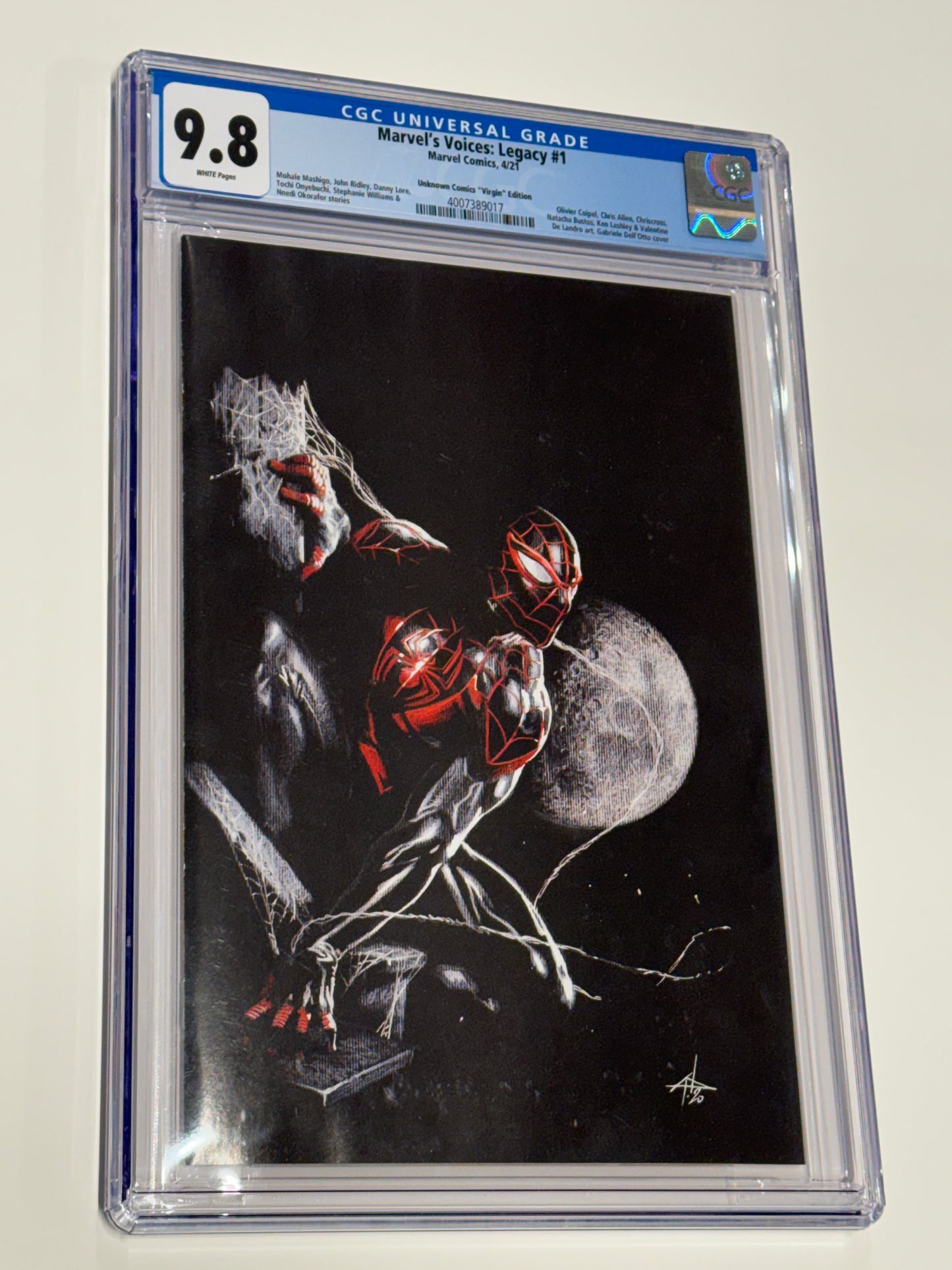 MARVEL'S VOICES: LEGACY #1 CGC 9.8 Virgin Gabriele Dell'Otto Variant Store Exclusive