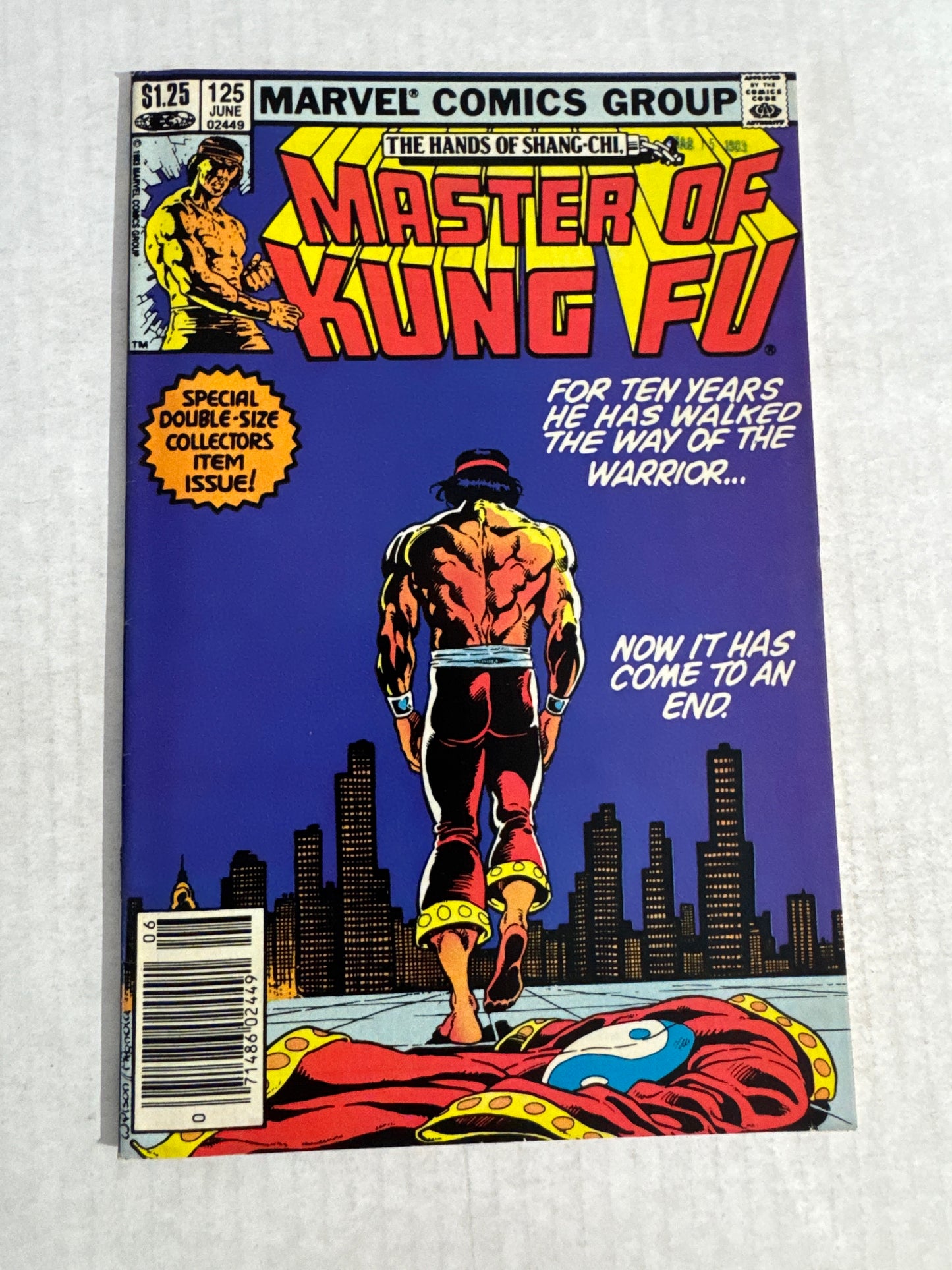 MASTER OF KUNG FU #125 VF+ CANADIAN PRICE VARIANT