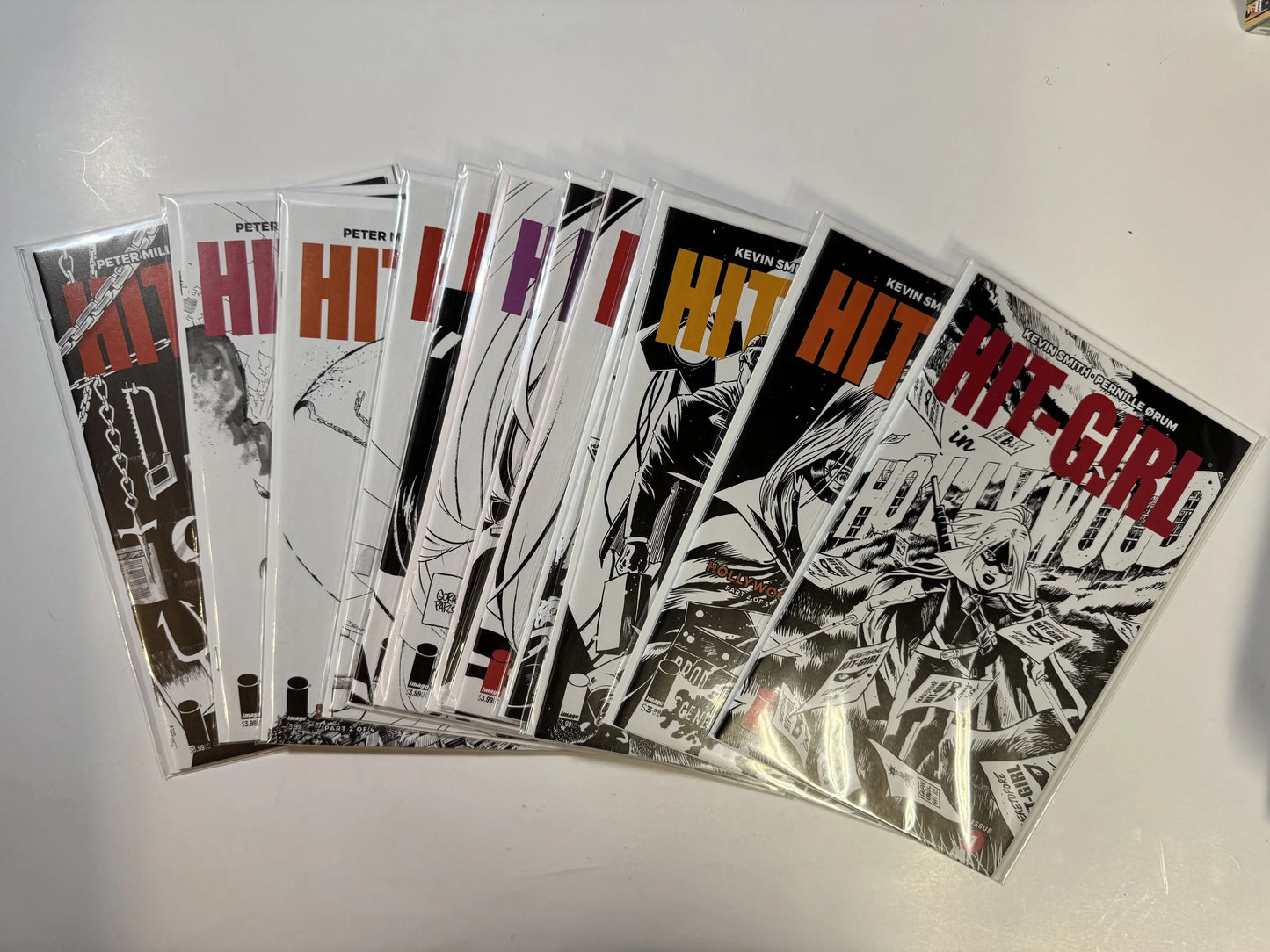 HIT-GIRL Season Two #1-12 NM B/W B Variant Cover Set