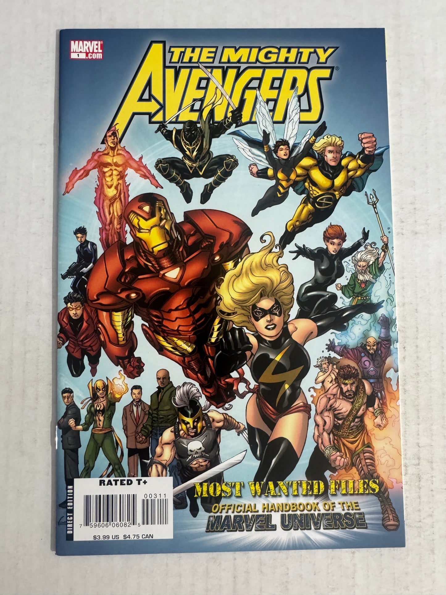 OFFICIAL HANDBOOK OF THE MARVEL UNIVERSE MIGHTY AVENGERS MOST WANTED FILES #1 NM-