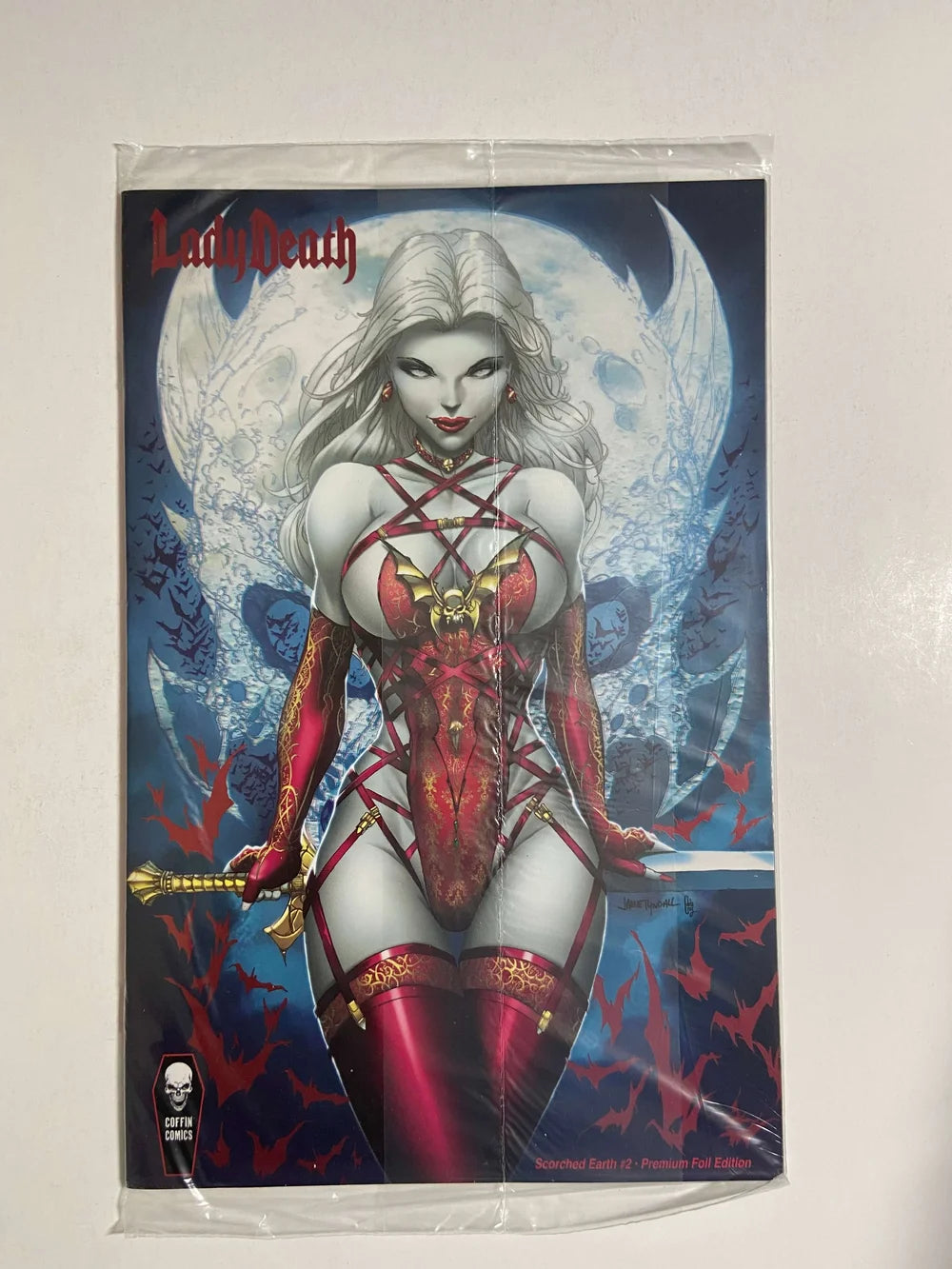 LADY DEATH Scorched Earth #2 NM Jamie Tyndall Premium Foil Edition Variant